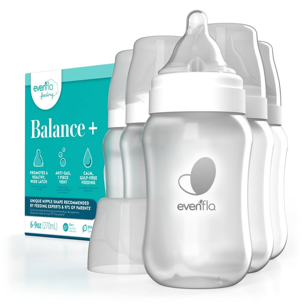 Evenflo 6pk Balance Wide-Neck Anti-Colic Baby Bottles - 9oz | Target
