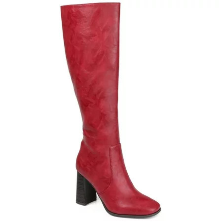 Journee Womens Karima Stacked Heel Knee High Boots | Walmart (US)