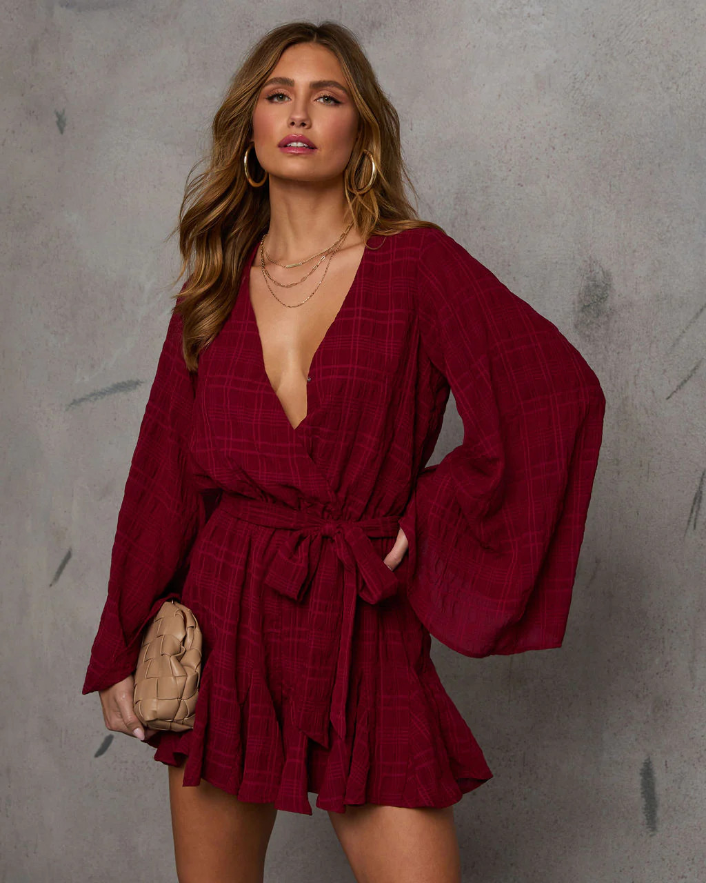 Silvianna Plaid Waist Tie Romper | VICI