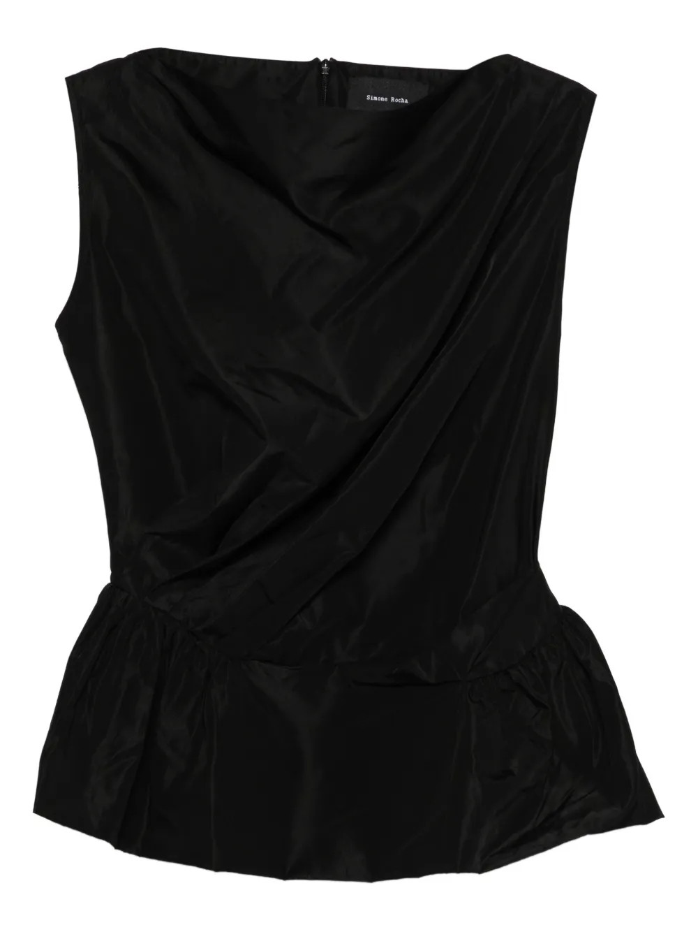 draped peplum top | Farfetch Global