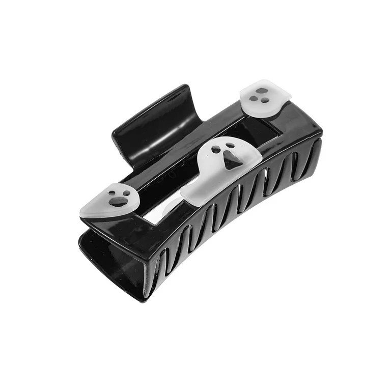 Way to Celebrate Halloween Black & White Ghosts Claw Clip, Hair Clip, 1 Piece | Walmart (US)