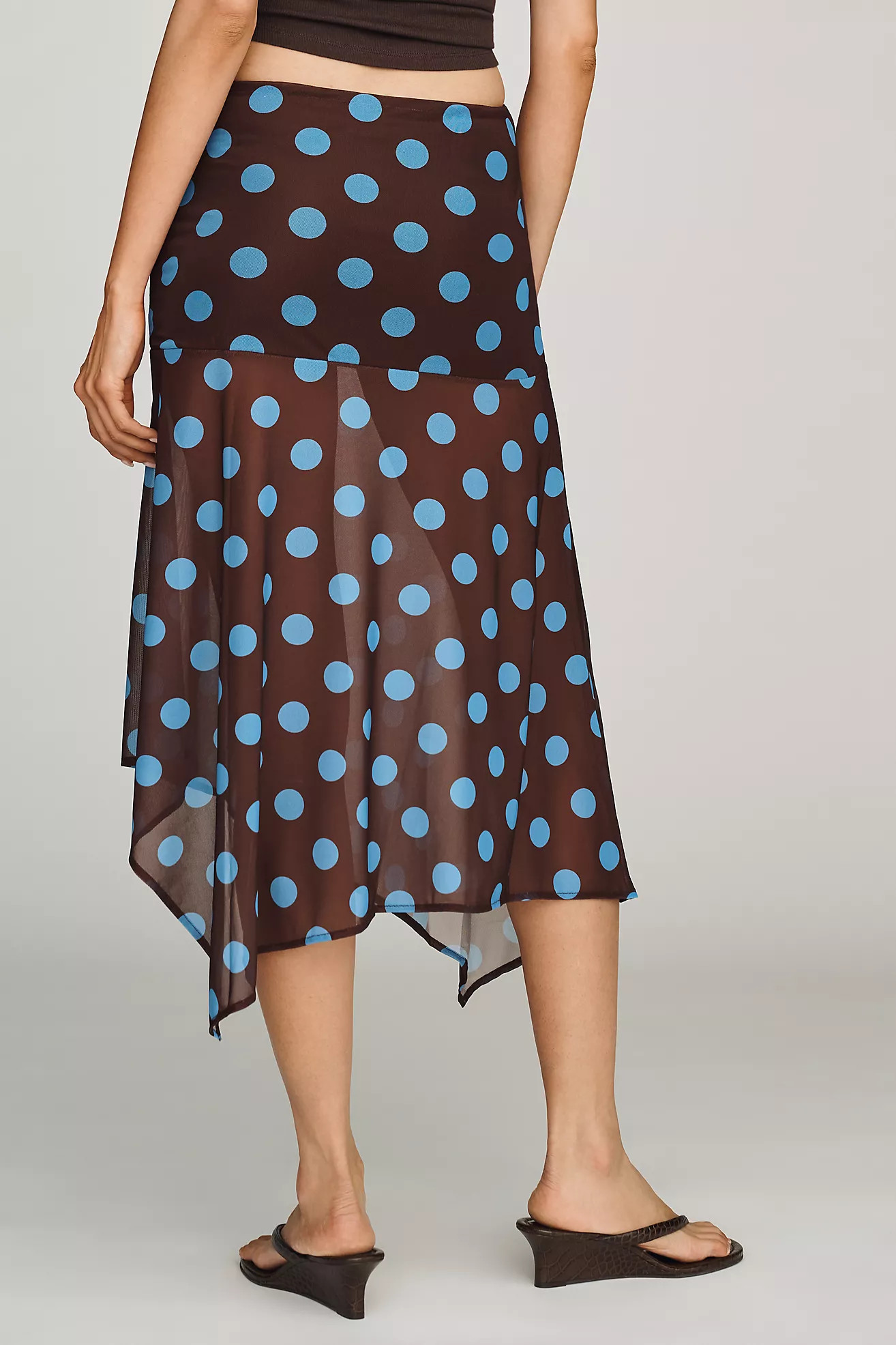 Find Me Now Printed Mesh Midi Skirt | Anthropologie (US)