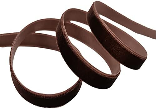 KLTRIBBON Nylon Single Face Velvet Ribbon,3/8 Inch X 25 Yards Spool (Brown) | Amazon (US)