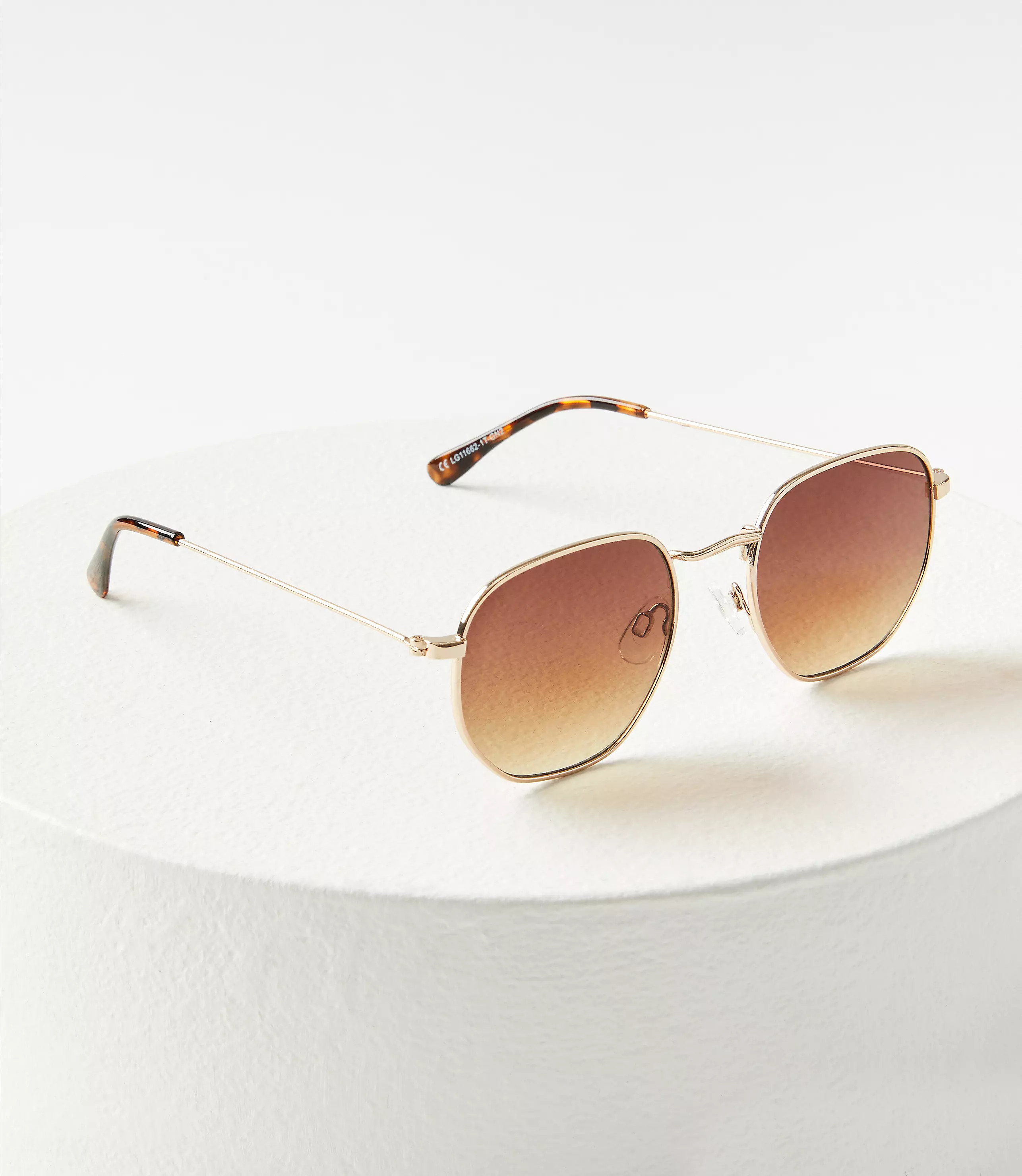 Hexagon Aviator Glasses | LOFT