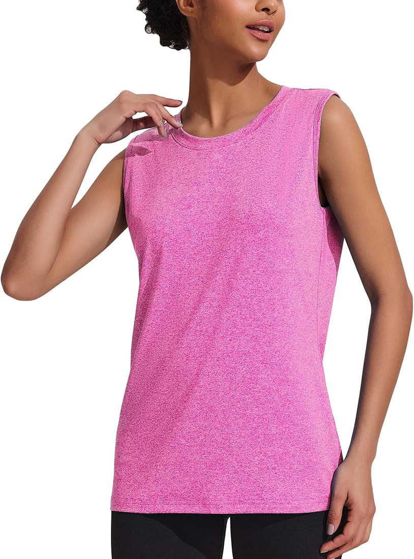 COOrun Women's Sleeveless Athletic Shirts Lightweight Sports Shirt Quick Dry Yoga Tank Tops Muscl... | Amazon (US)