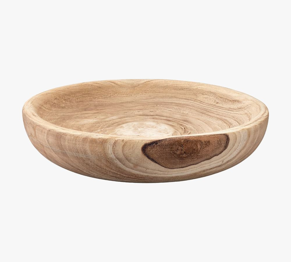 Hand Carved Organic Wood Grain Bowl | Pottery Barn (US)