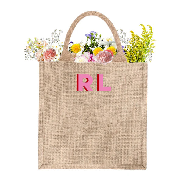 Mini Jute Carryall | Sprinkled With Pink