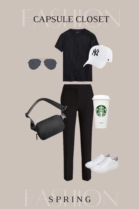 Spring Capsule Outfit

T-shirt, ankle pants, skinny jeans, white sneakers, white baseball hat, black belt bag, aviators 

#LTKSeasonal #LTKstyletip #LTKfindsunder50