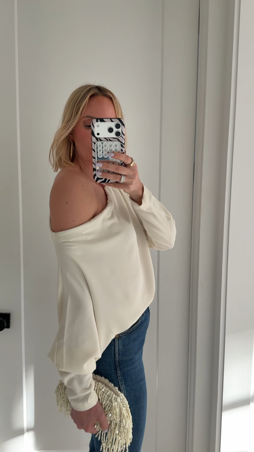 Found the prettiest date top! Wearing a small. Jeans run tts￼



@NOOD @Revolve 

#LTKOver40 #LTKootd #LTKTall