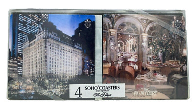 New in Box 5-Star Luxury Set of 4 The Plaza Hotel Soho Drink Beverage Coasters | eBay US