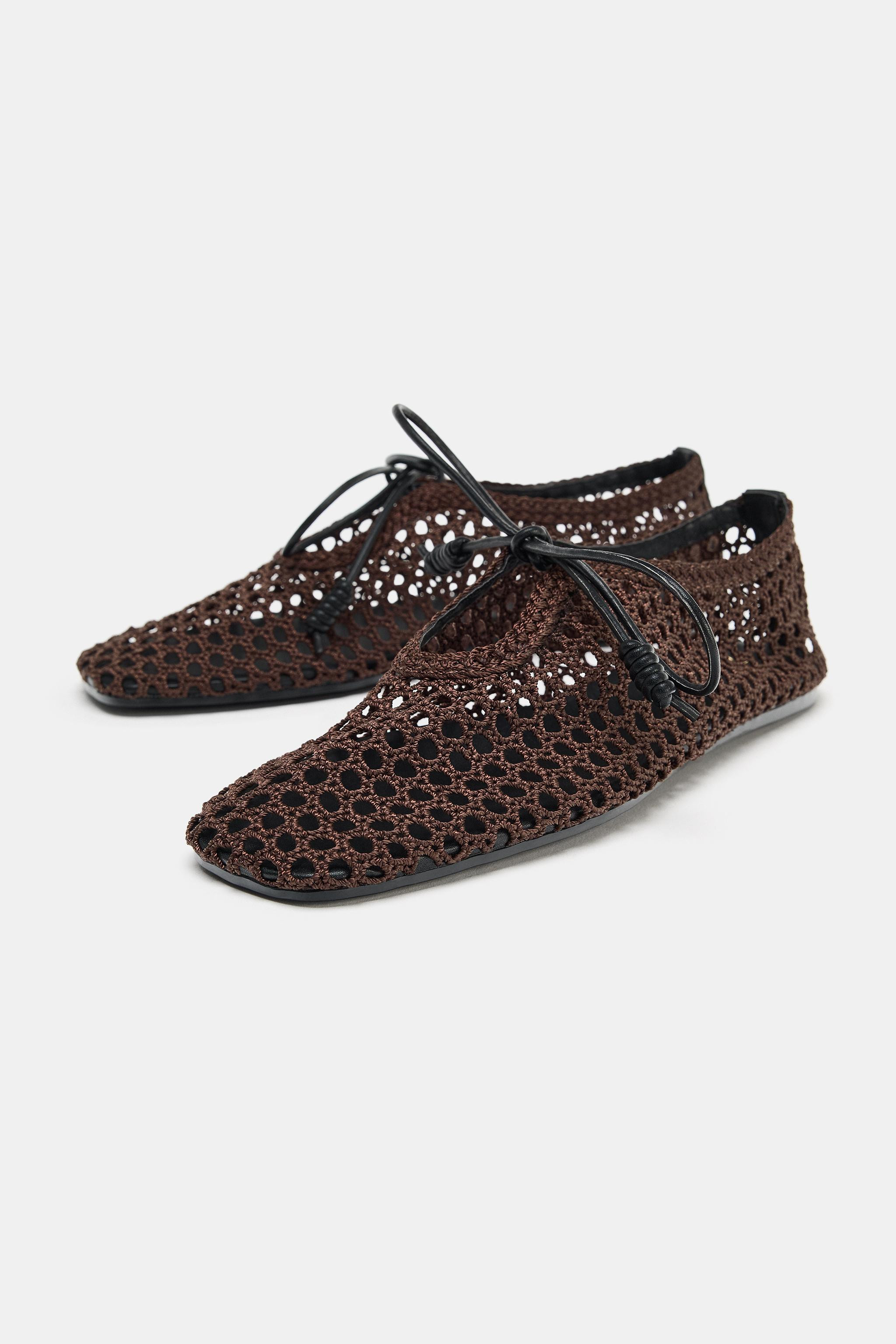 CUTWORK BALLET FLATS WITH BOW | Zara AU