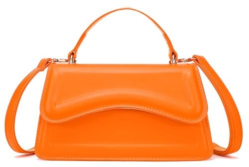 SHUIANGRAN Stylish and Simple Crossbody Bag Small Square bag Purses for Women Satchel Shoulder bag Bag Purse Orange | Amazon (US)