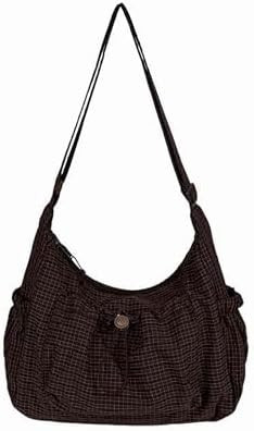 Plaid Crossbody Bags, Slouchy Hobo Crossbody Bag, Cute Messenger Bag, Nylon Crescent Crossbody Pu... | Amazon (US)