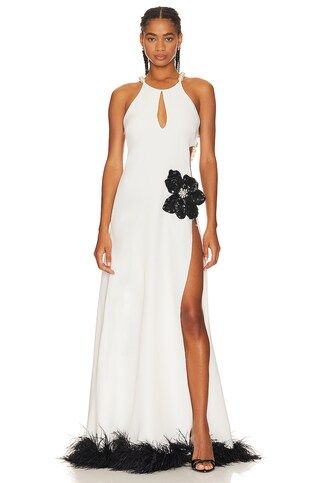 PatBO Halterneck Gown in White from Revolve.com | Revolve Clothing (Global)