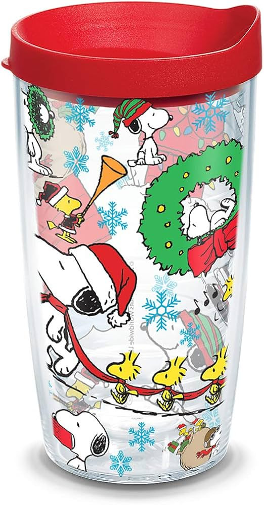 Tervis Peanuts Christmas Collage Made in USA Double Walled Insulated Tumbler Travel Cup Keeps Dri... | Amazon (US)