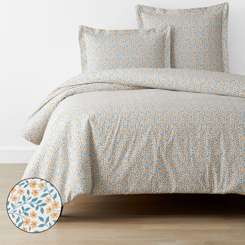 Serene Floral Classic Cool Percale Duvet Cover - Ditsy, Twin XL | The Company Store