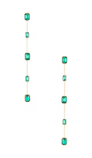 Drop Earrings in Green Gems | Revolve Clothing (Global)