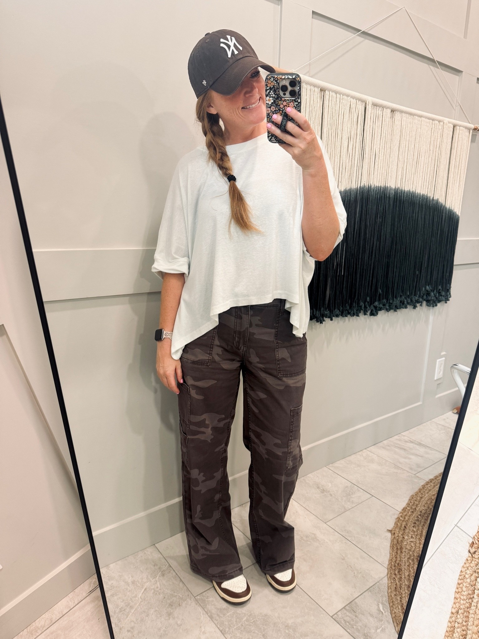 Got new pants. Wore the new pants. My favorite Walmart pants now come in a brown camo which I LOVE! I wear my normal size M - they have an elastic waist pant and aren't too thick.

Shirt is Amazon - I sized up to a large for length

Brown hat is Amazon

Shoes are Nike

#LTKmomlife #LTKOver40
