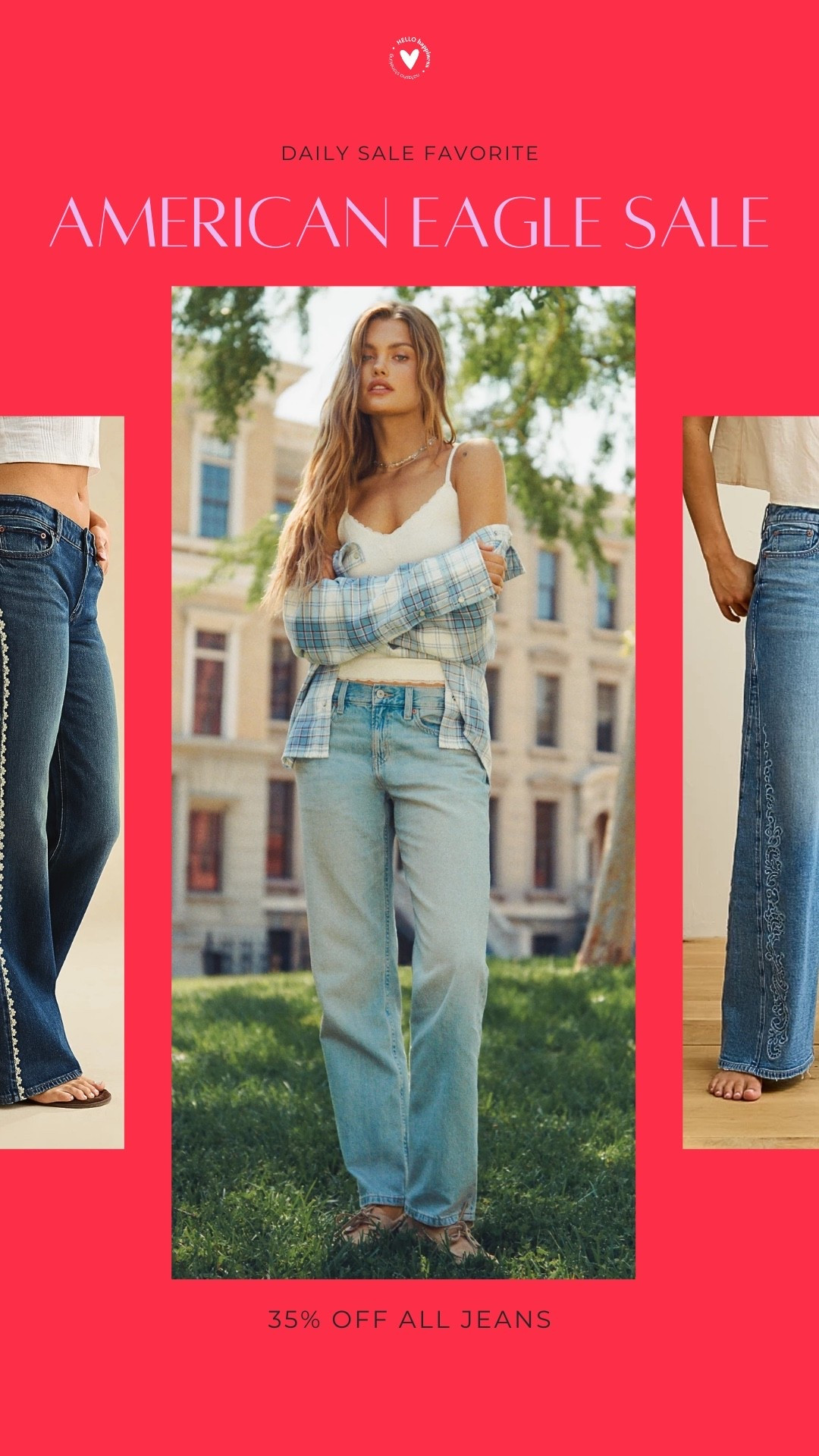 The perfect excuse for a denim refresh!! 👖✨ American Eagle jeans are 35% OFF right now and there are SO many cute fits + washes for fall.

#LTKootd #LTKSeasonal #LTKSaleAlert