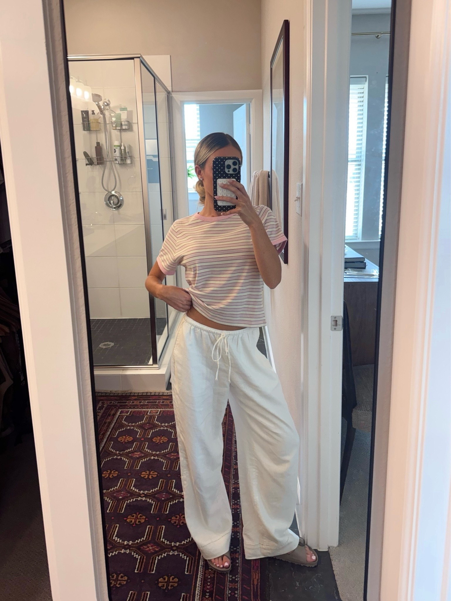 ABERCROMBIE SALE 🚨 

⭐️ Stackable code: AFLTK 

Wearing XS in tshirt
Wearing XS (regular length) in pants

On sale now. Abercrombie. Abercrombie finds. Style inspo. Outfit idea. Outfit inspo. Casual outfit. Linen pants. Weekend style. Lounge. Striped tee. White pants

#LTKxAbercrombie #LTKSaleAlert