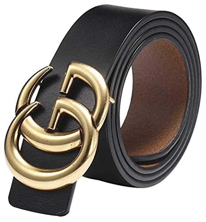 Fashion G-Style Gold Buckle Unisex Belt for Men or Women [3.8cm Belt Width] | Amazon (US)
