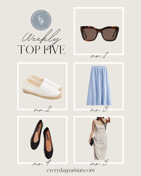 This week’s best sellers include an affordable pair of flat espadrilles. I am seeing them all over Italy and now want a pair. A quince linen dress under $100 and my sunglasses from Jcrew are on sale! 

#LTKFindsUnder100 #LTKOver40 #LTKSaleAlert