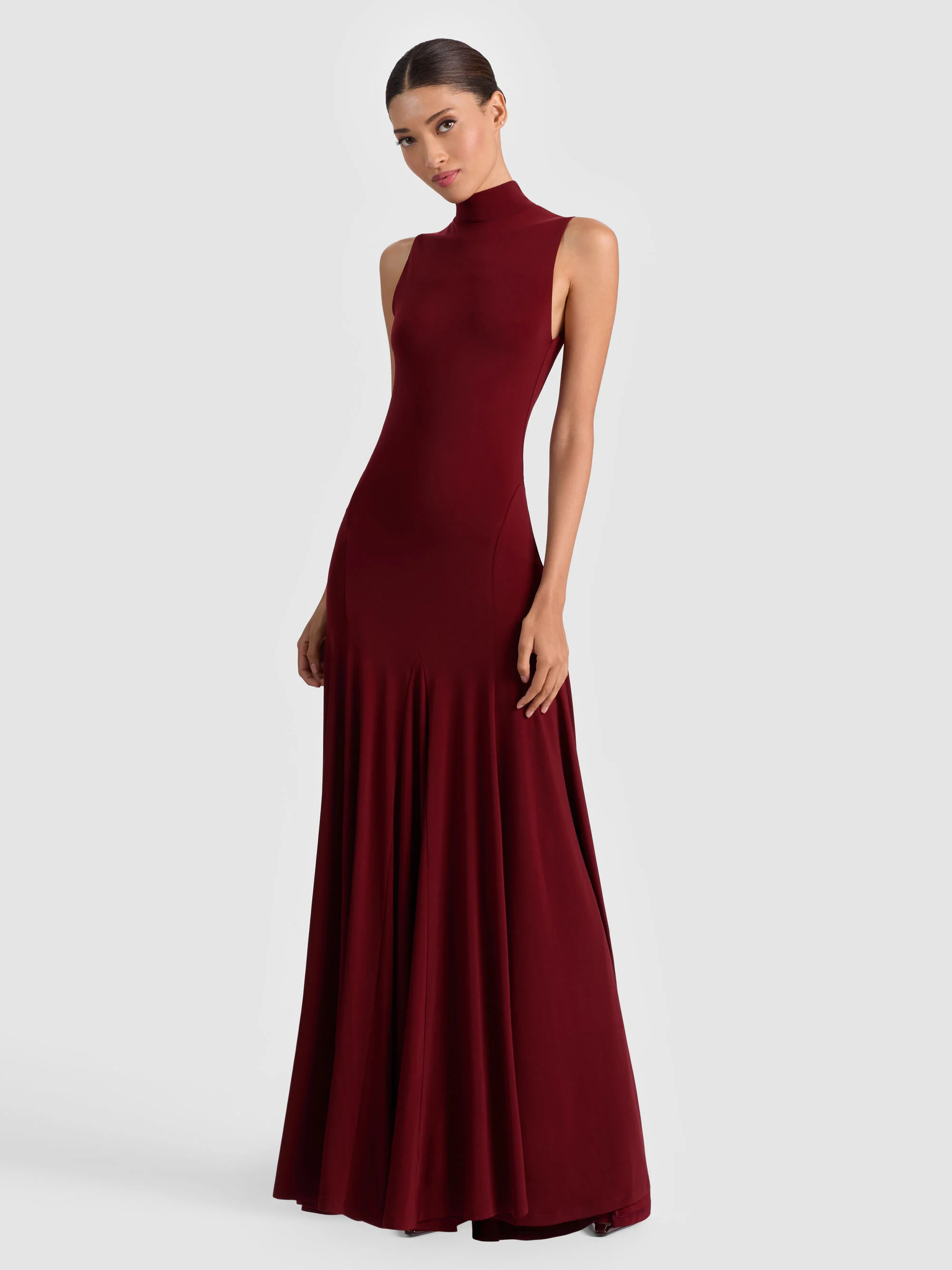 AUGUSTA OPEN BACK MAXI DRESS | Alice + Olivia