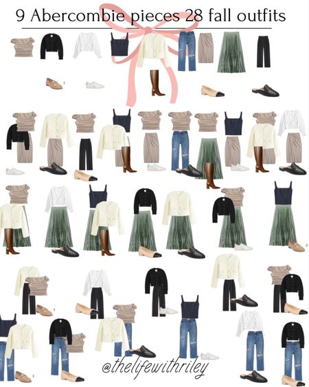 Abercrombie Fall Outfit INSPO 

So many fall outfits 

Fall outfit, fall work outfit, fall workwear, date night, casual outfit, black pants, pleated skirt, curve love jeans, curve love pants, white shirt, lady jacket, pearl button cardigan, fall shoes

#LTKworkwear #LTKSeasonal #LTKstyletip