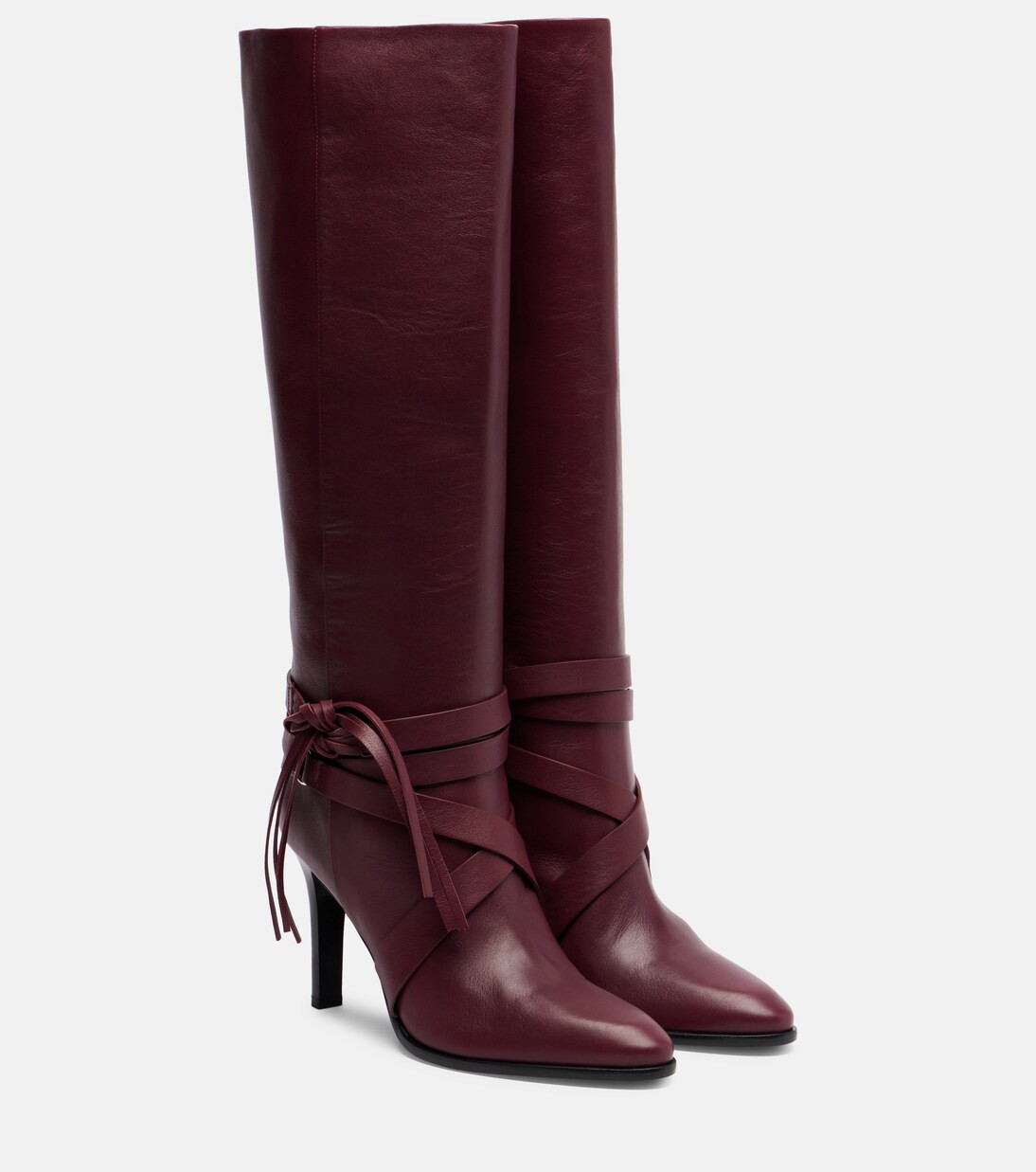 Analui 90 leather knee-high boots | Mytheresa (INTL)
