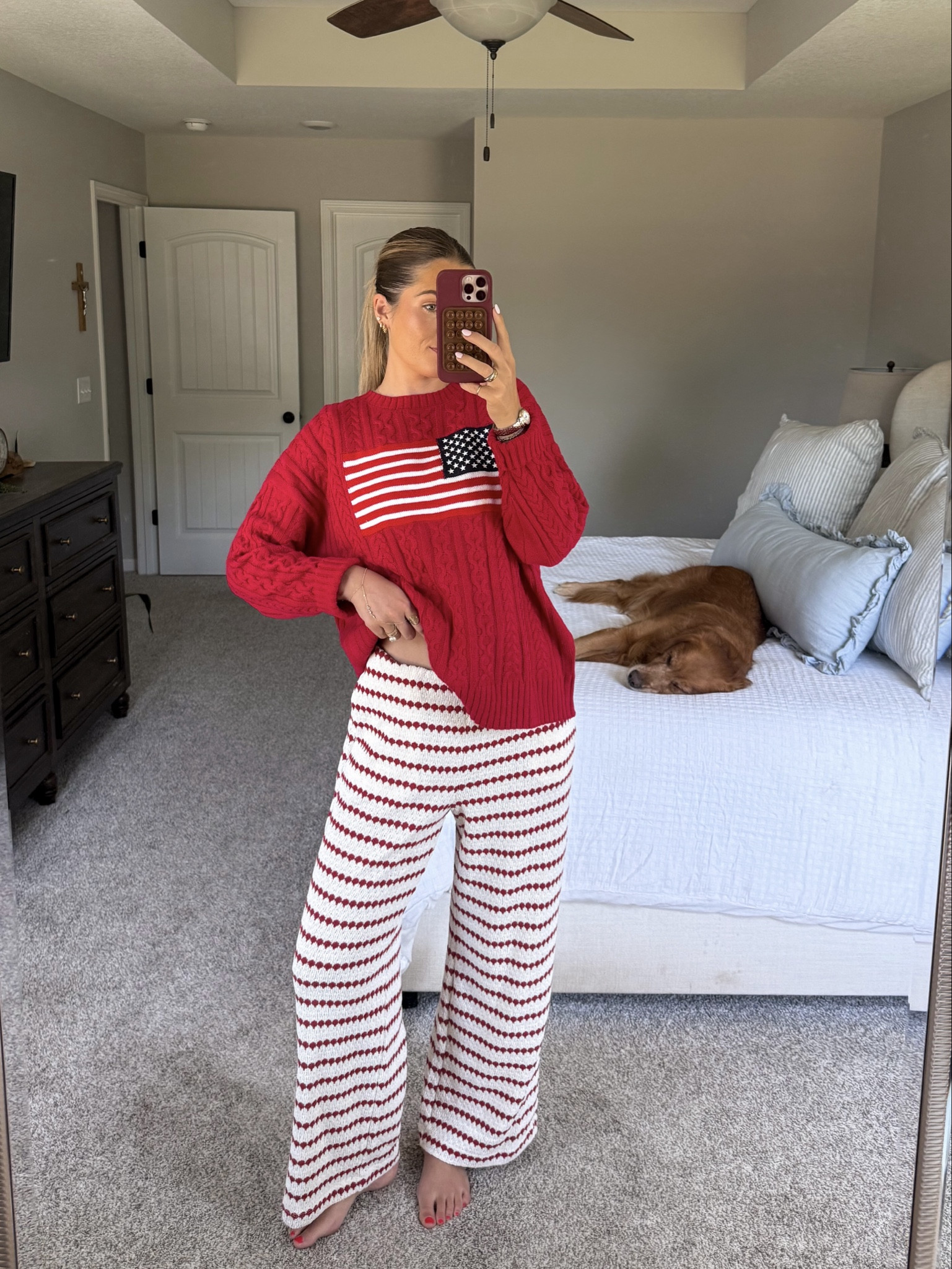 size larger in american flag sweater, i sized up to a medium for length in pants but they’re way too big. i could do a small but they may be too short for me (im 5’10)

americana, usa, memorial day, fourth of july, target outfits 

#LTKgrwm #LTKootd #LTKTall