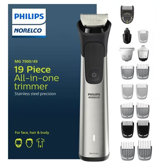 Philips Norelco Multigroom Series 7000 , Mens Grooming Kit with Trimmer for Face and Body - No Bl... | Walmart (US)