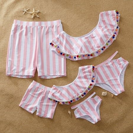 PatPat 2-Piece Matching Swimsuit for Family with Special Decoration Girl Boy Women Men Swimwear | Walmart (US)