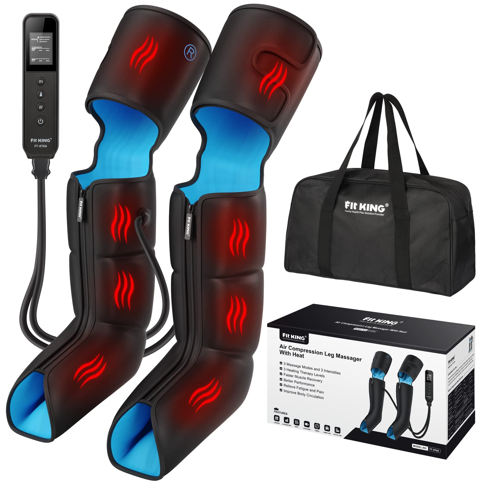 FIT KING Leg Massager with Heat for Circulation Upgraded Full Leg and Foot Compression Boots Mass... | Amazon (US)