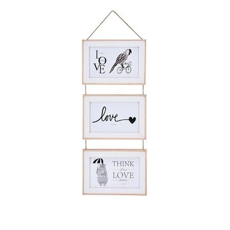 snorda Triple Wall-Mounted Frame Creative Wall-Mounted Household Decoration Simple Hemp | Walmart (US)