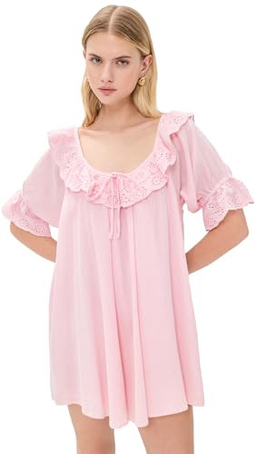 Show Me Your Mumu Women's Toulouse Dress, Pink Eyelet, M | Amazon (US)