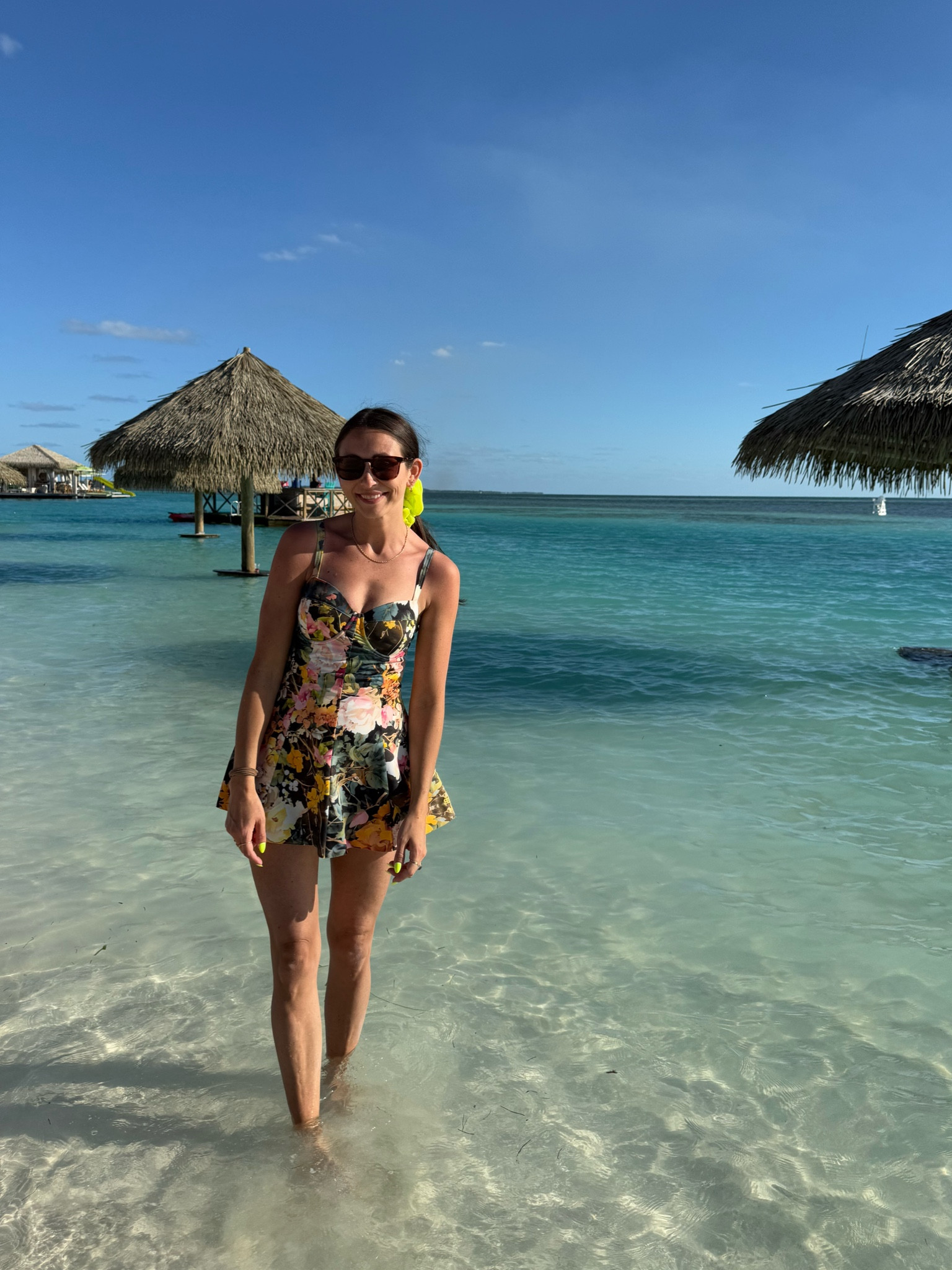 This swimsuit was on repeat on our cruise cause it’s a suit and a cute dress all in one!! Another jumbo scrunchie and my favorite Madewell shades kept my hair out of my face and my eyes protected and when I was out of the water I wore my favorite oversized sheer shirt coverup (linked below). 

#LTKSwim #LTKStyleTip #LTKTravel