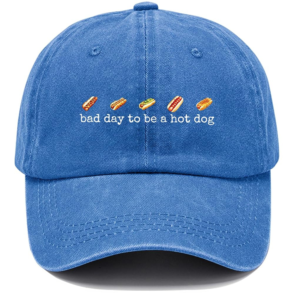 Bad Day to Be a Hotdog Hat Bad Day to Be a Hot Dog Baseball Caps for Women Men | Amazon (US)