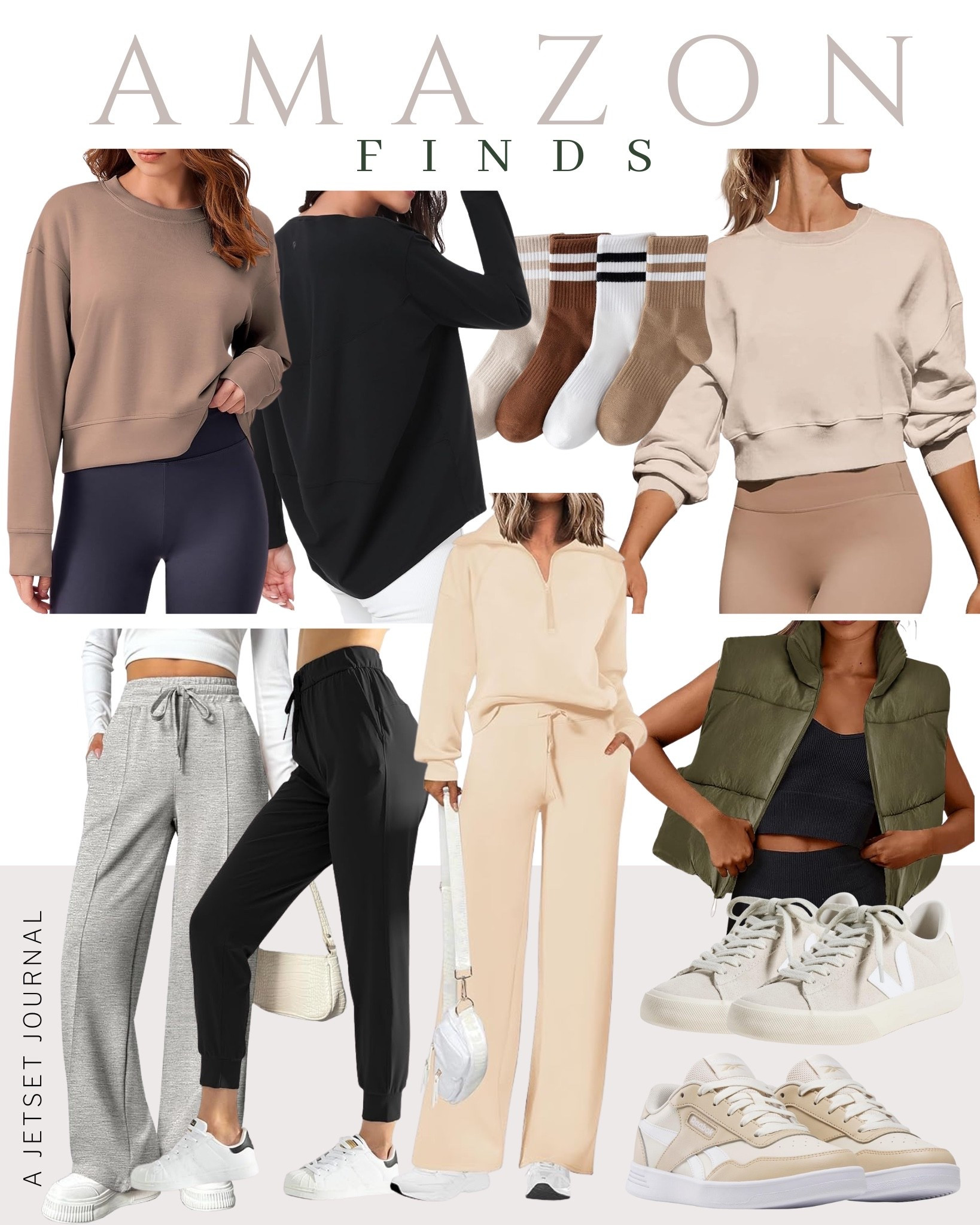 Athleisure wear from Amazon you will love for workouts or lounging!
puffer vest, veja sneakers, reebok sneakers, yoga pants, comfy sweatpants, crop sweatshirts, workout pants, gym style, trendy athleisure, workout wear, activewear, casual style, sporty looks, amazon fashion, top picks, best seller, affordable style, winter to spring outfit

#LTKfitnessgoals #LTKActive #LTKSeasonal