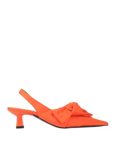 Ganni Woman Pumps Orange Size 7 Leather, Recycled nylon | YOOX (US)