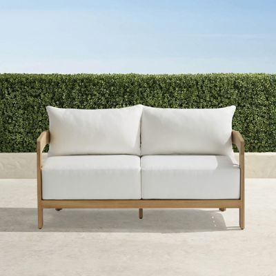 Porticello Loveseat in Natural Teak | Frontgate