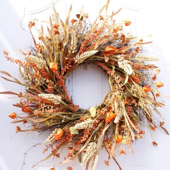 Autumn Wreath  Thanksgiving Wreath  Fall Wreath  24 Inch XL - Etsy | Etsy (US)