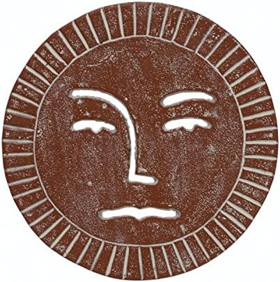 Bloomingville Round Cast Iron Debossed Sun, Terra-Cotta Color Trivet, 8" L x 8" W x 1" H, Terraco... | Amazon (US)