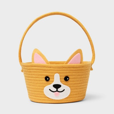 Easter Corgi Rope Basket Brown - Spritz™ | Target