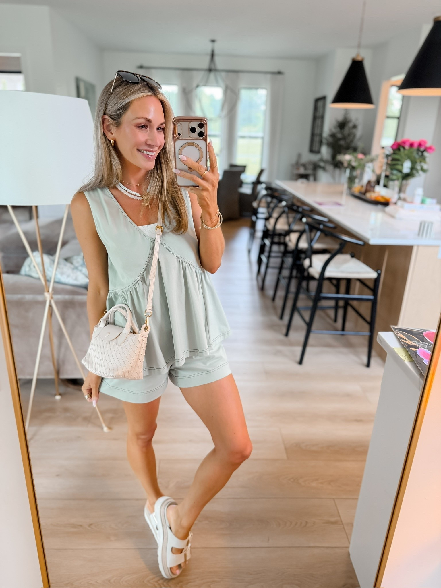 Realistic everyday causal mom outfit for summer! ☀️

#LTKootd #LTKmomlife #LTKPetite