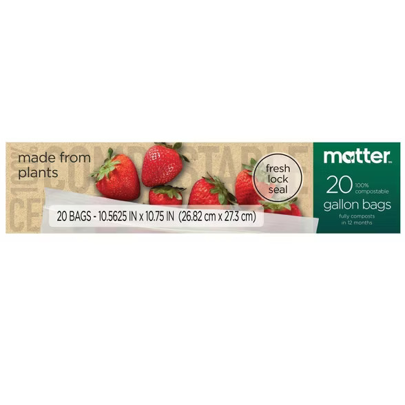 Matter 100% Compostable Gallon Bags - 20ct | Target