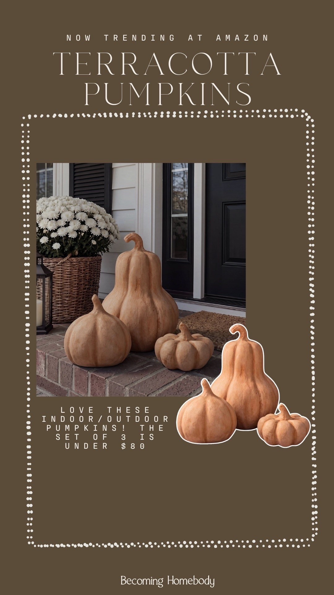 These pretty terracotta pumpkins are so pretty and seasonal! Would you believe they’re from Amazon? 😍🍂🎃

#LTKHome #LTKSeasonal