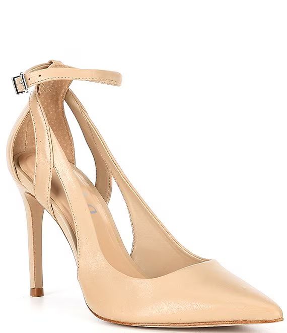 Gianni Bini Teagan Leather Cut-Out Ankle Strap Dress Pumps | Dillard's | Dillard's