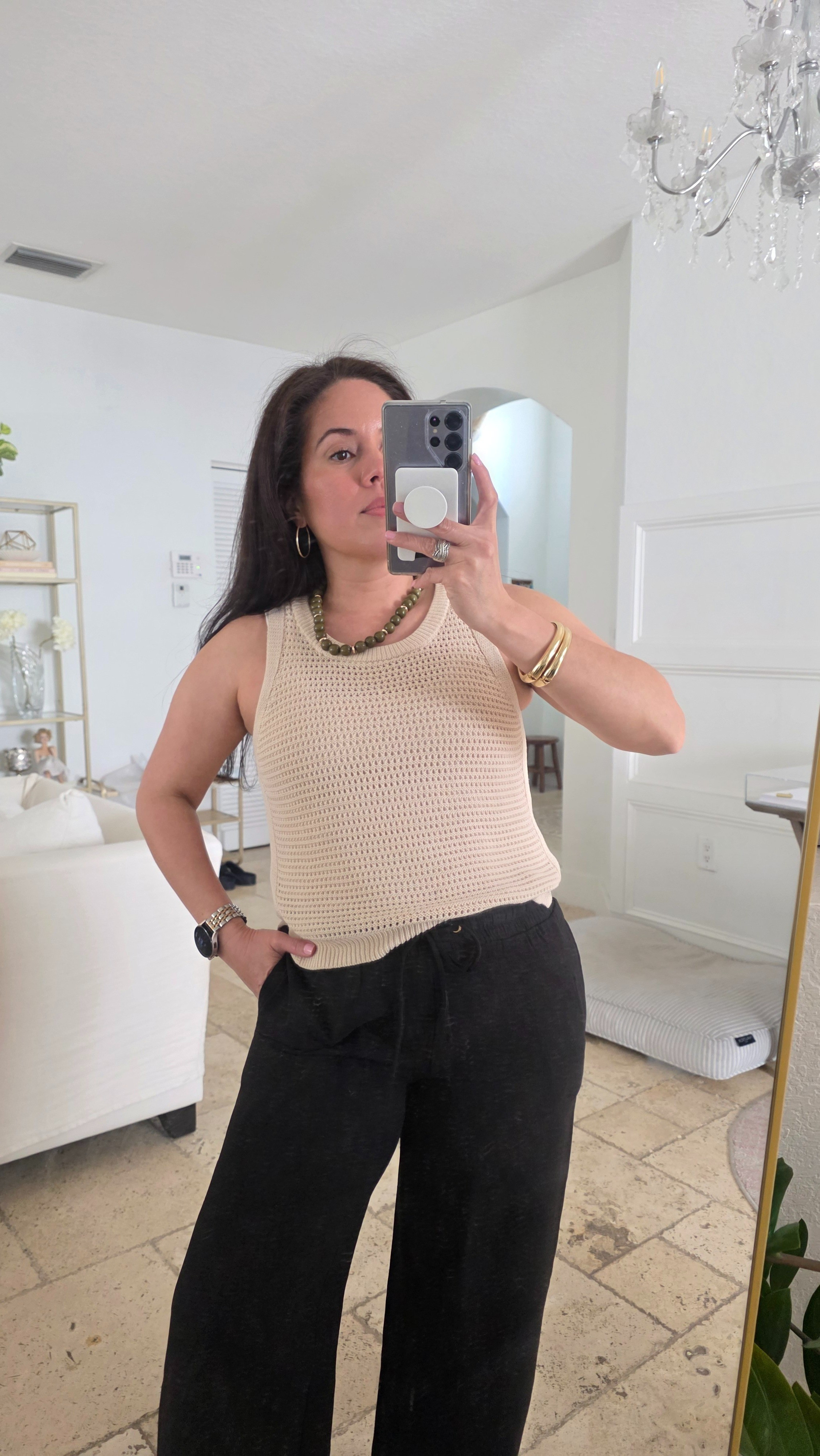 One of my favorite Amazon tops, lightweight and comfy, this is the beige color in small

#LTKootd