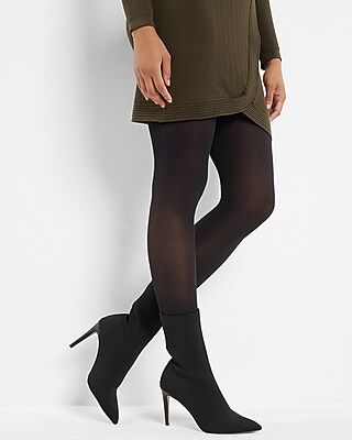 Black Opaque Full Tights | Express