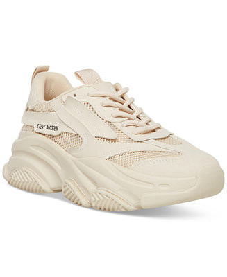 Steve Madden Women's Possession Chunky Lace-Up Sneakers - Macy's | Macy's